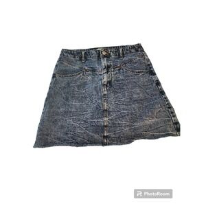Forever 21 Denim Mini‎ Skirt Acid Wash High Waist 28